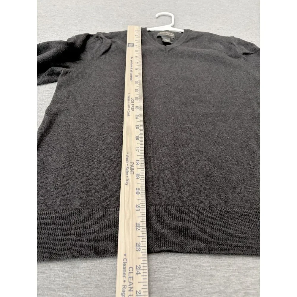 Banana Republic Italian Merino Wool Sweater Large Gray Fits Mens S/M Old Money